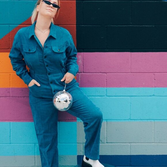 The "Corduroy Dreams" Easy Jumpsuit w/ Pockets​ - Picture 2 of 3